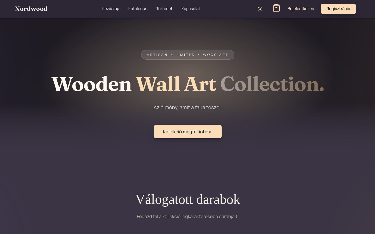 NordWoodArt e-commerce platform